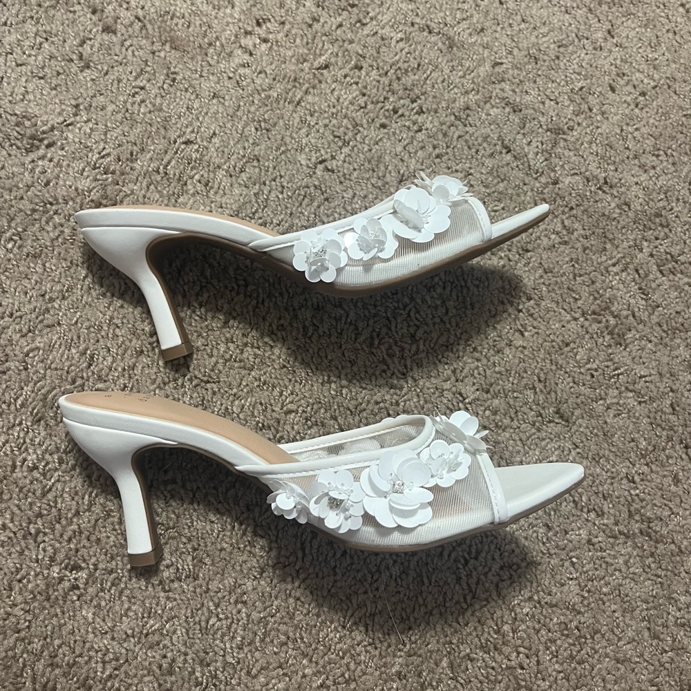 A New Day White Mules & Clogs Elegant Design